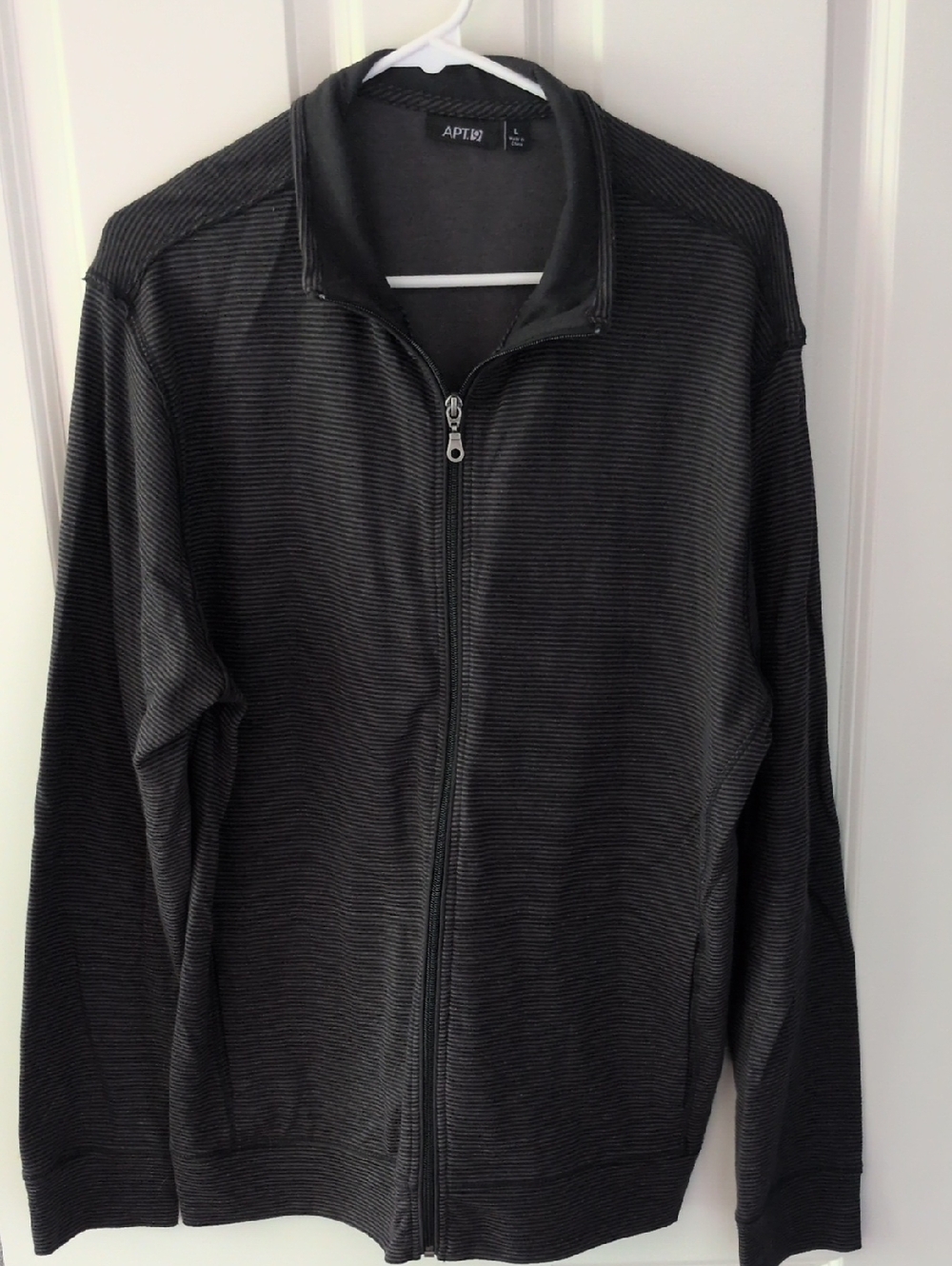 Apt. 9 Men's Charcoal Ribbed Full-Zip Jacket